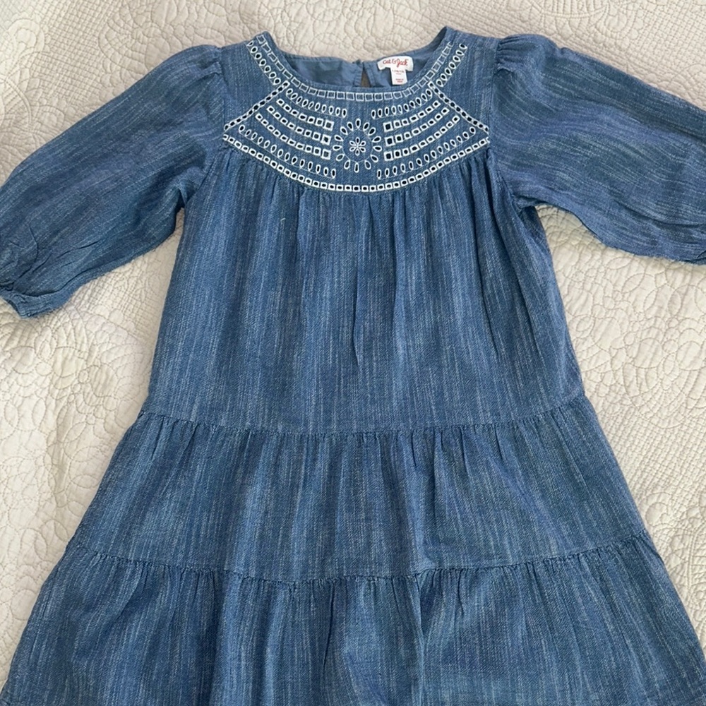 Cat & Jack Denim Blue Kids Dress‎